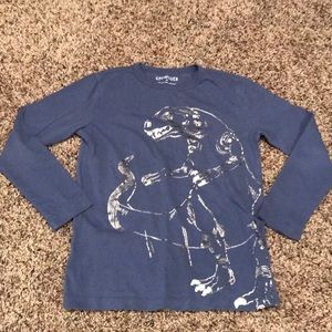 Boys blue crew it’s dinosaur long sleeve tee shirt